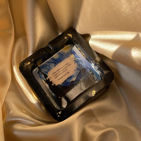 Starry night Ashtray, Handmade ashtray