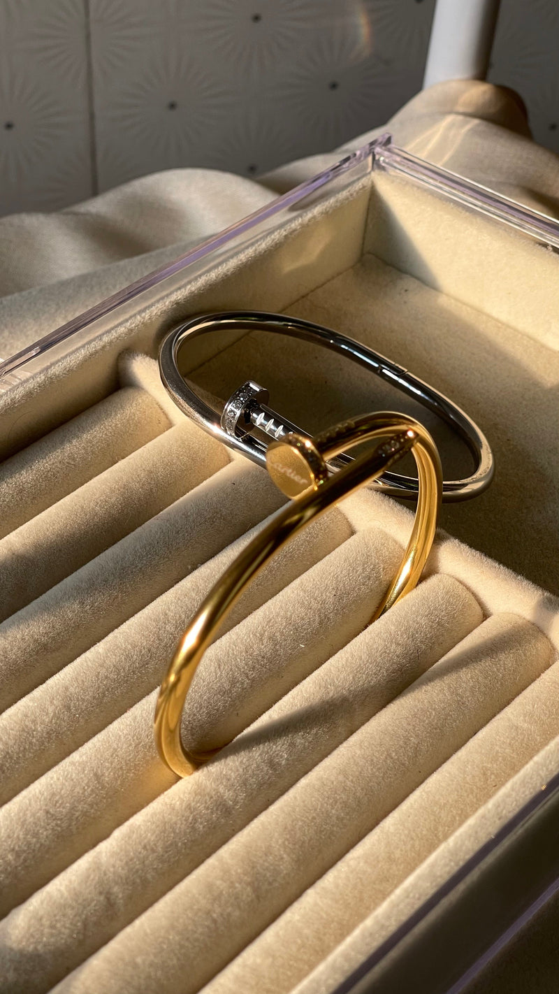 Nail  | gold plated bracelet
