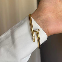 Nail  | gold plated bracelet