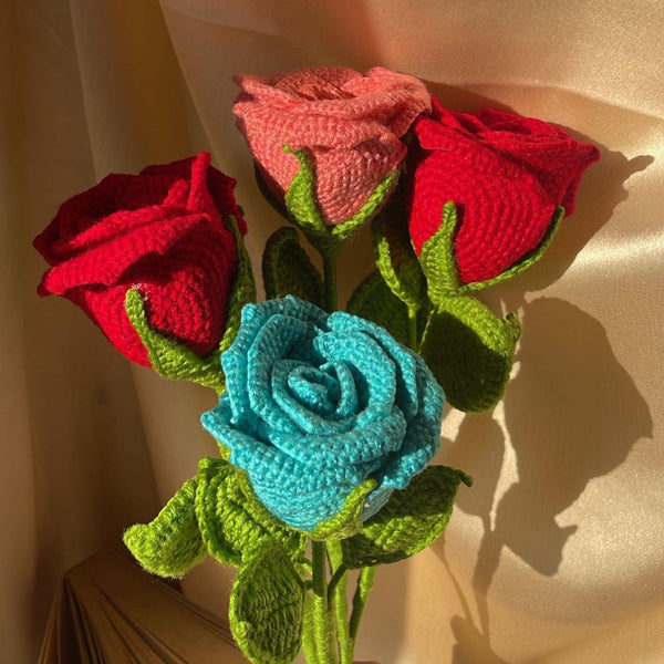 Big Rose crochet flowers - Crochet flowers : 1 piece