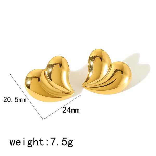 Heart studs
