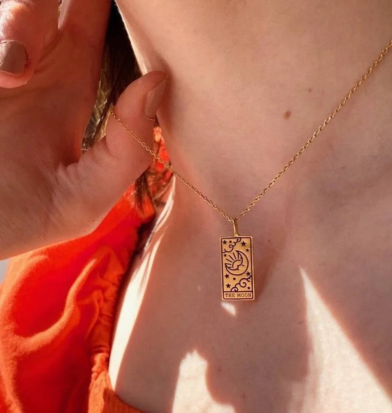 Tarot card  | gold plated necklace