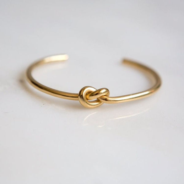 Knot bangle  | 18k gold plated bracelet