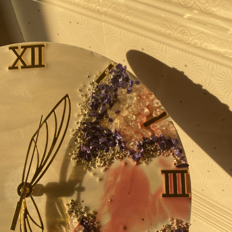 Butterfly Resin Wall Clock | Hand made roman clock