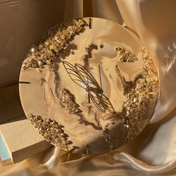 Clair | Caramel Resin Wall Clock | Hand made roman clock