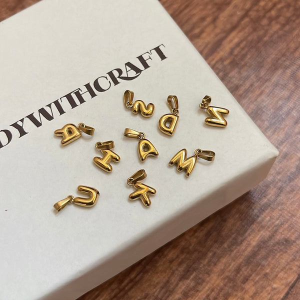 Chubby Initial necklace | gold plated necklace