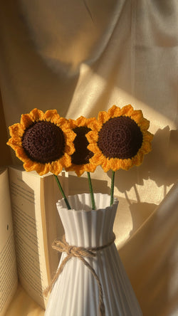 Sun flowers - Crochet flowers : 1 piece