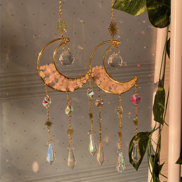 Serene  - Rose quartz Suncatcher